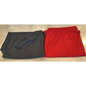 Simply for Sports Jersey Gym Basketball Shorts Mens Pockets Y2K RED & GRAY SET 2